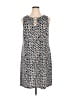 MSK Graphic Black Casual Dress Size 1X - photo 1