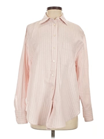 Madewell Oversized Button-Up Shirt in Mixed Stripe (view 1)