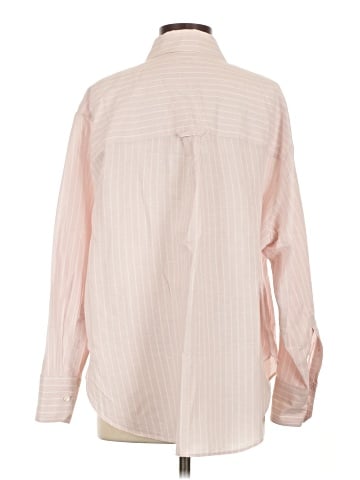 Madewell Oversized Button-Up Shirt in Mixed Stripe (view 2)