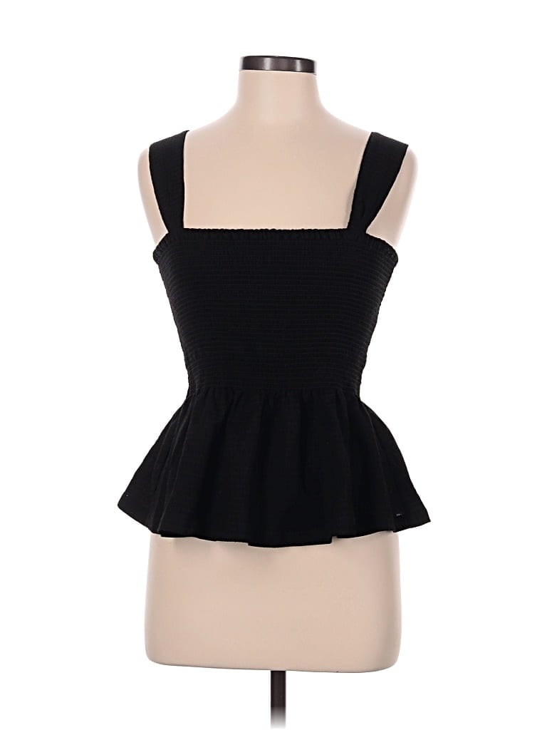 Pre-owned Texture & Thread Madewell Tank Top Black Strapless Neckline Tops