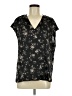 Halogen 100% Polyester Black Short Sleeve Blouse Size M - photo 1