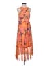 Anne Klein 100% Polyester Floral Orange Cocktail Dress Size 4 - photo 1