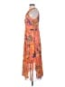 Anne Klein 100% Polyester Floral Orange Cocktail Dress Size 4 - photo 5
