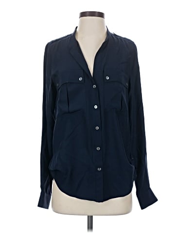 Elizabeth and James Long Sleeve Silk Top (view 1)