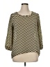 Jon & Anna 100% Polyester Chevron-herringbone Brown 3/4 Sleeve Blouse Size XL - photo 1