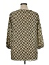 Jon & Anna 100% Polyester Chevron-herringbone Brown 3/4 Sleeve Blouse Size XL - photo 2