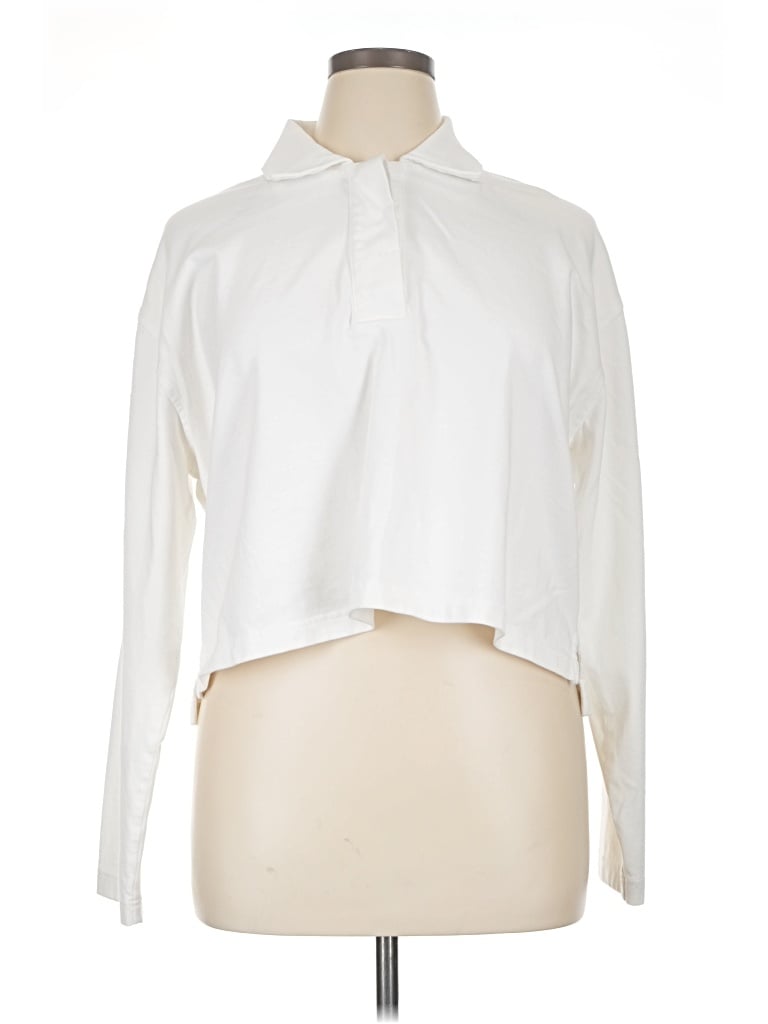 Pre-owned Vuori Long Sleeve Blouse In Ivory