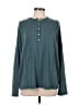 Cherish Teal Long Sleeve Henley Size M - photo 1