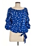 CeCe 100% Rayon Blue 3/4 Sleeve Blouse Size M - photo 1