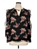 CeCe 100% Polyester Black Long Sleeve Blouse Size XL - photo 1