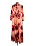 ASOS 100% Polyester Floral Orange Casual Dress Size 16 - photo 2