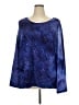 Catherines Stars Blue Long Sleeve Blouse Size 3X - photo 1