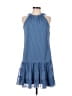 JBS 100% Polyester Polka Dots Blue Casual Dress Size 6 - photo 1
