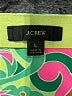 J.Crew 100% Polyester Paisley Green Casual Skirt Size L - photo 4