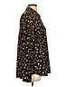 Express 100% Polyester Floral Black Long Sleeve Blouse Size L - photo 4