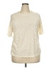 Notations 100% Nylon Ivory Short Sleeve Blouse Size 2X - photo 1