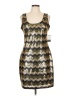 Guess 100% Polyester Chevron-herringbone Gold Cocktail Dress Size 12 - photo 1