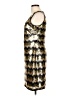 Guess 100% Polyester Chevron-herringbone Gold Cocktail Dress Size 12 - photo 5