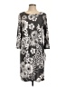 Studio One Print Gray Casual Dress Size L - photo 1