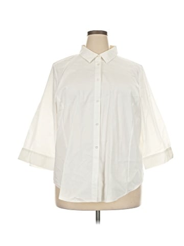 Liz Claiborne 3/4 Sleeve Button-Down Shirt (view 1)