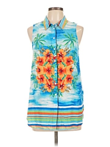 C&C California Sleeveless Button-Down Shirt (view 1)