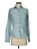 Eddie Bauer Houndstooth Teal Long Sleeve Button-Down Shirt Size XS - photo 1
