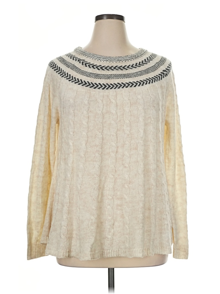 Pre-owned Assorted Brands Pullover Sweater In Ivory