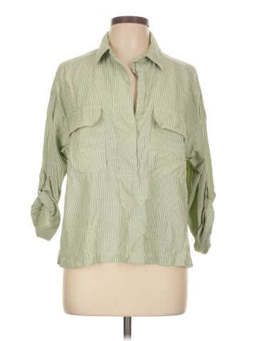 Max Studio 3/4 Sleeve Button-Down Shirt (view 1)