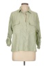 Max Studio Green 3/4 Sleeve Button-Down Shirt Size L - photo 1