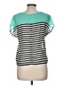 Papaya 100% Rayon Teal Short Sleeve Top Size M - photo 2