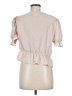 Topshop 100% Polyester Tan Short Sleeve Blouse Size 8 - photo 2