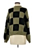 Noisy May 100% Acrylic Checkered-gingham Green Pullover Sweater Size XXS - photo 1
