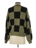 Noisy May 100% Acrylic Checkered-gingham Green Pullover Sweater Size XXS - photo 2