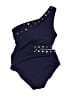 MICHAEL Michael Kors Solid Blue One Piece Swimsuit Size 10 - photo 2