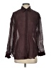 Massimo Dutti Burgundy Long Sleeve Button-Down Shirt Size XS - photo 1