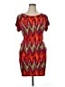 MICHAEL Michael Kors Chevron-herringbone Red Casual Dress Size XL - photo 1
