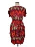 MICHAEL Michael Kors Chevron-herringbone Red Casual Dress Size XL - photo 2