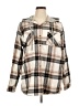 Natural Reflections Plaid Tan Long Sleeve Button-Down Shirt Size XL - photo 1