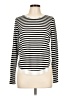 Eva Longoria Stripes Black Long Sleeve Top Size L - photo 1
