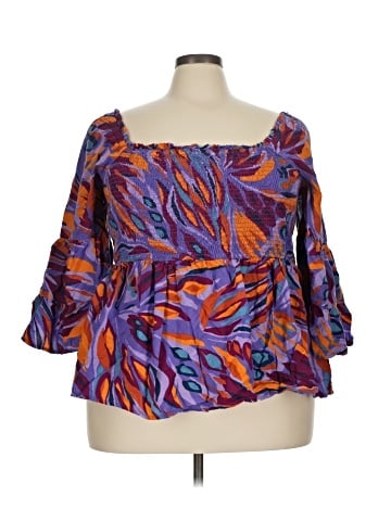 Terra & Sky 3/4 Sleeve Blouse (view 1)