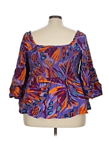 Terra & Sky 3/4 Sleeve Blouse (view 2)