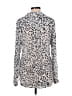Bella Dahl Animal Print Silver Long Sleeve Blouse Size M - photo 2