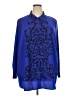 Roaman's 100% Polyester Paisley Blue 3/4 Sleeve Blouse Size 26W - photo 1