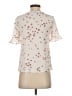 CeCe Stars Ivory Short Sleeve Blouse Size XXS - photo 2
