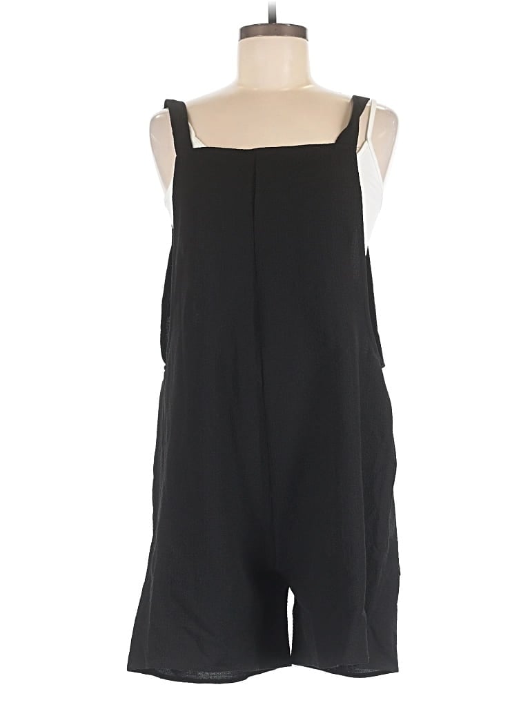Pre-owned Unbranded Overall Shorts In Black