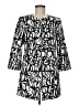 Kasper 100% Polyester Print Silver Coat Size 6 - photo 1