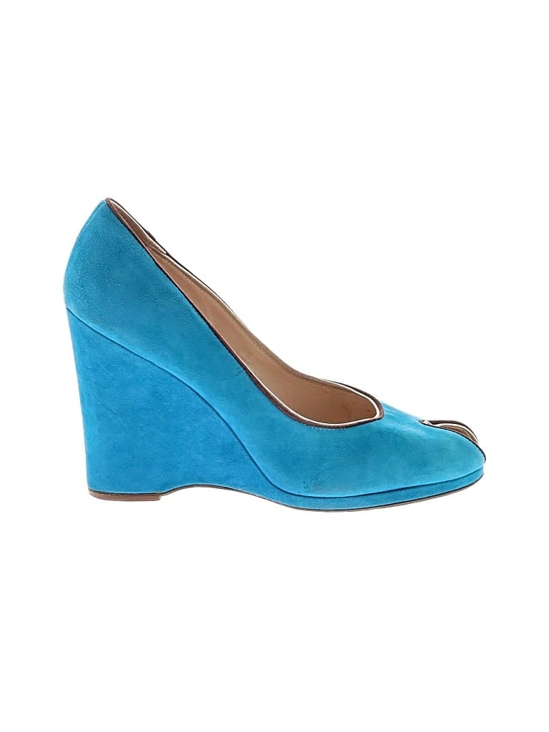 Pre-owned Loeffler Randall Wedges In Teal
