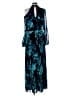 Xscape Floral Black Teal Cocktail Dress Size 6 - photo 2