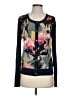 DKNY 100% Silk Floral Black Silk Cardigan Size S - photo 1