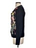 DKNY 100% Silk Floral Black Silk Cardigan Size S - photo 5